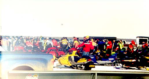 This is a picture of the pits in Devils Lake.  It was kinda crowded.
